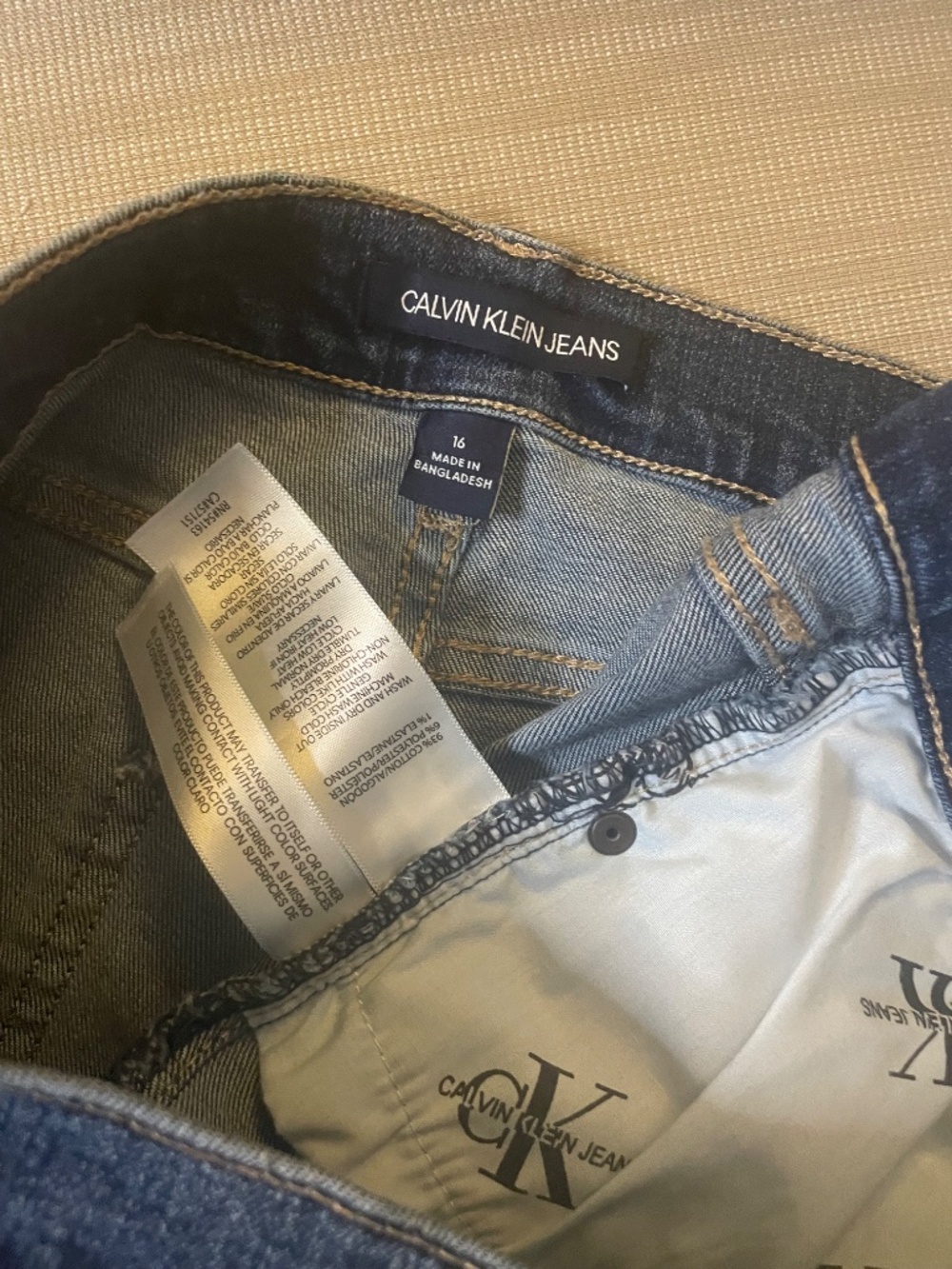Calvin Klein Jeans Ladies' High Rise skinny jeans SZ 16 - Picture 8 of 8